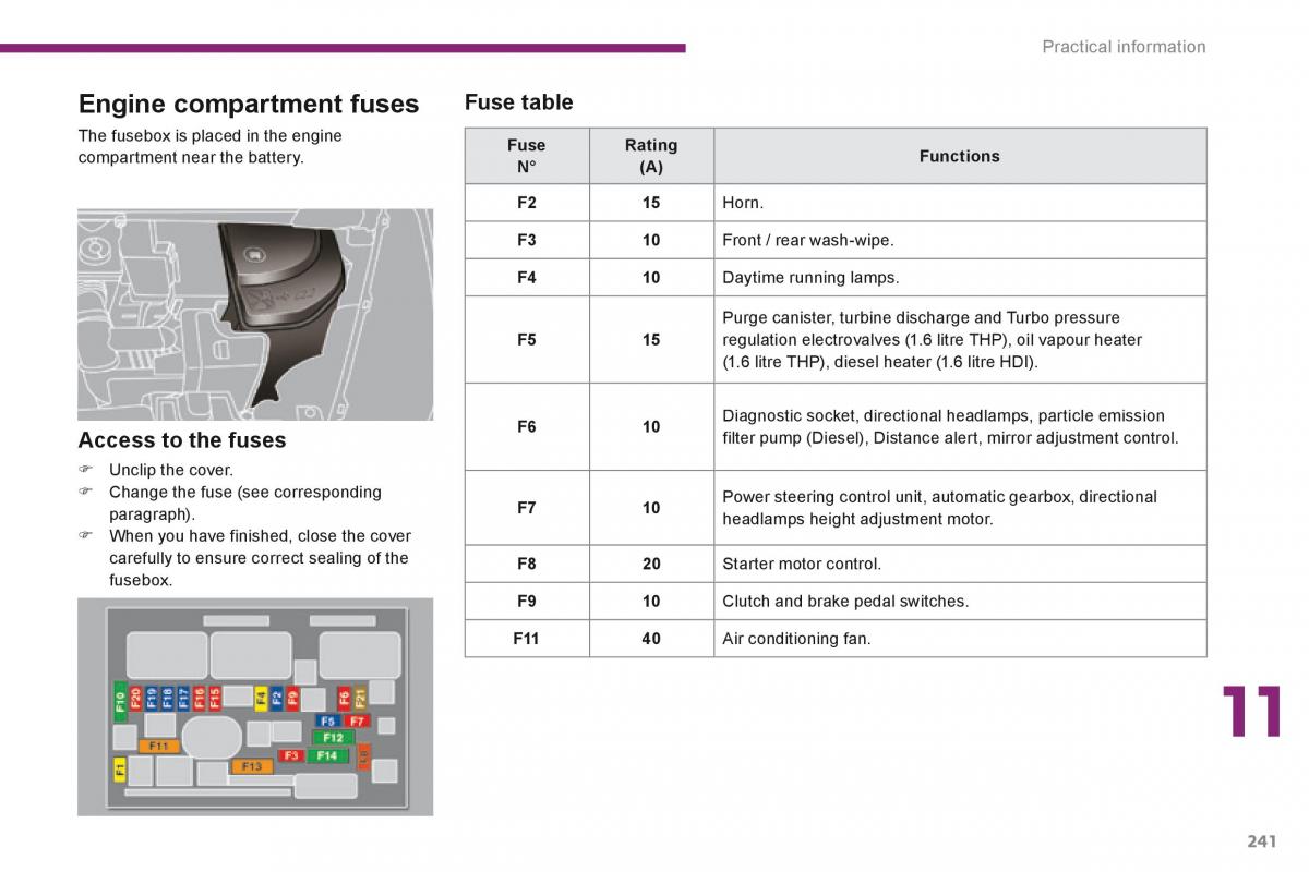 Peugeot 5008 owners manual / page 243