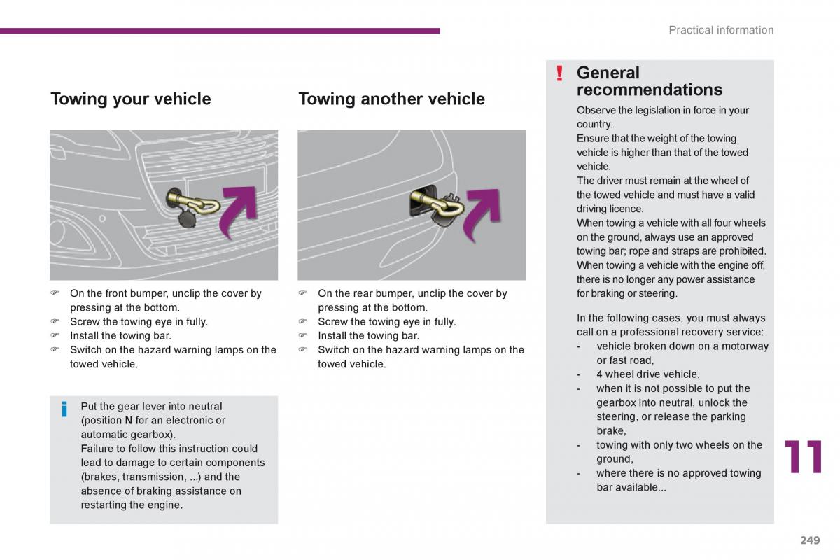 Peugeot 5008 owners manual / page 251