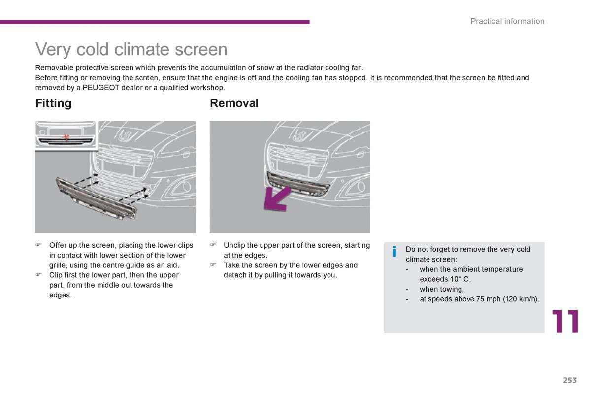 Peugeot 5008 owners manual / page 255