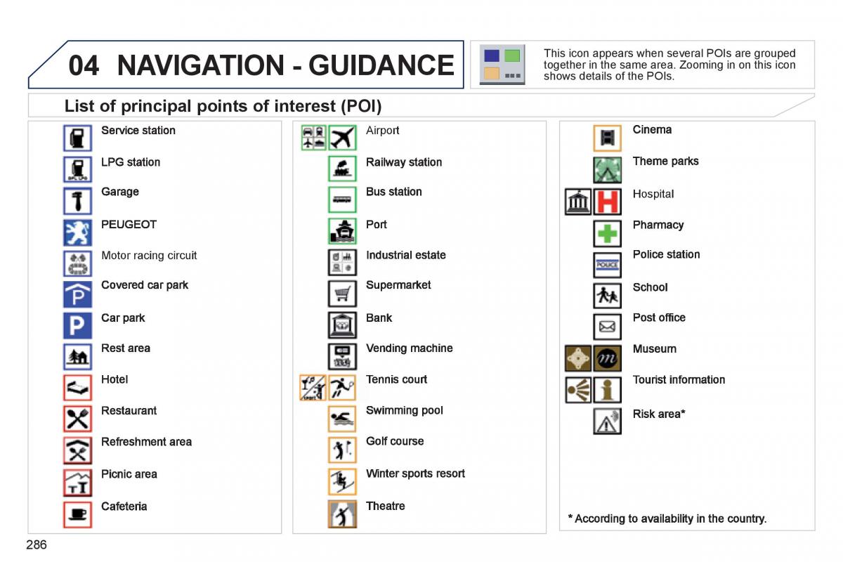 Peugeot 5008 owners manual / page 288