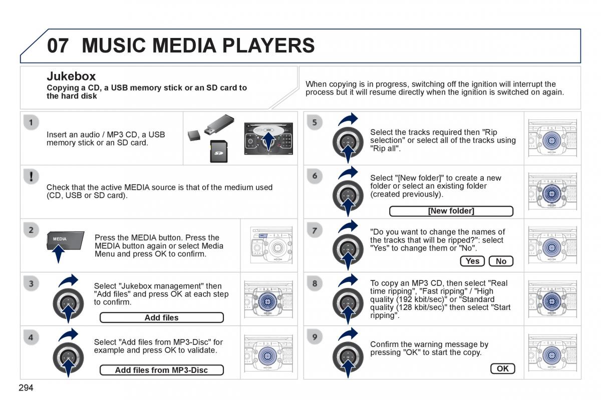 Peugeot 5008 owners manual / page 296