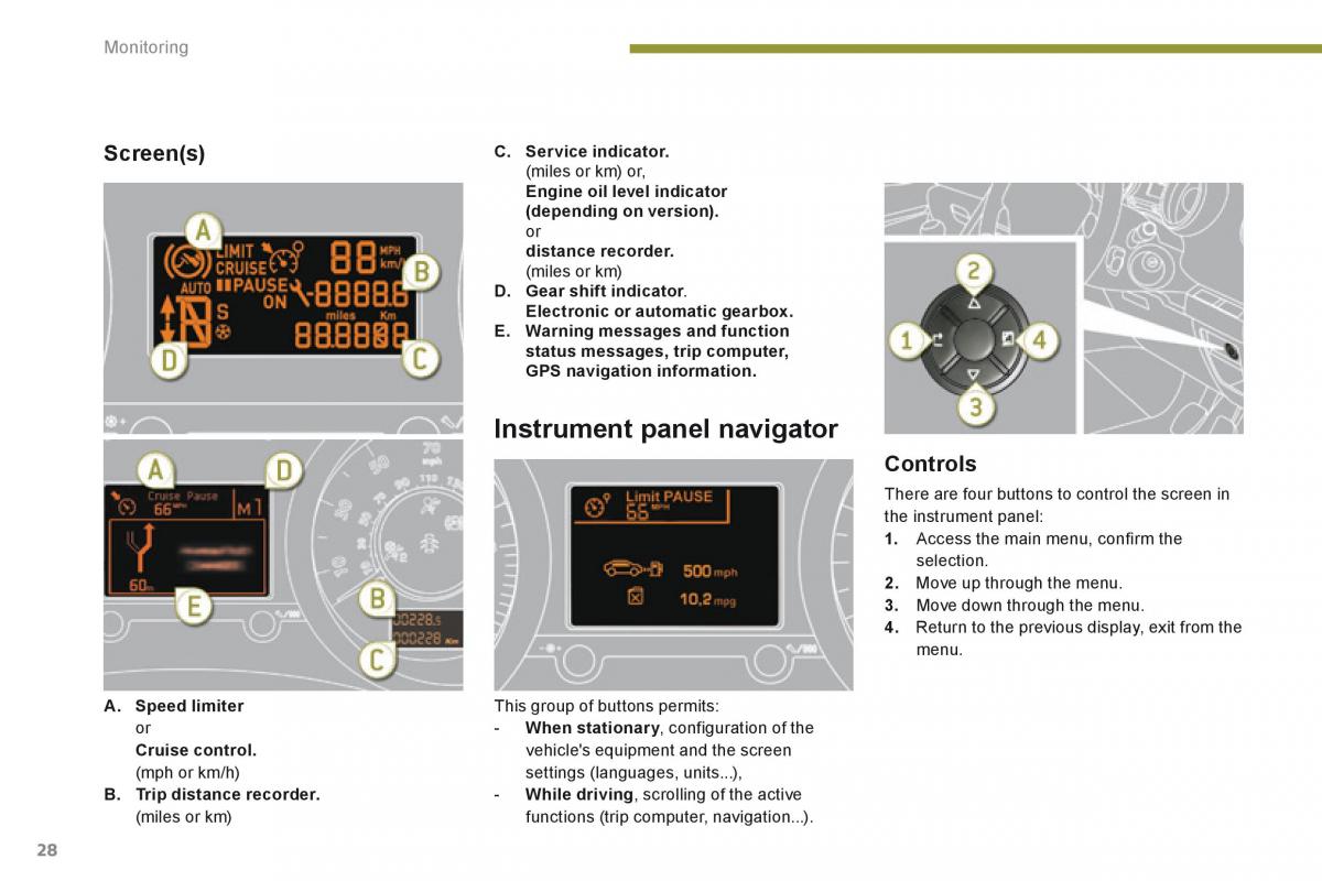 Peugeot 5008 owners manual / page 30