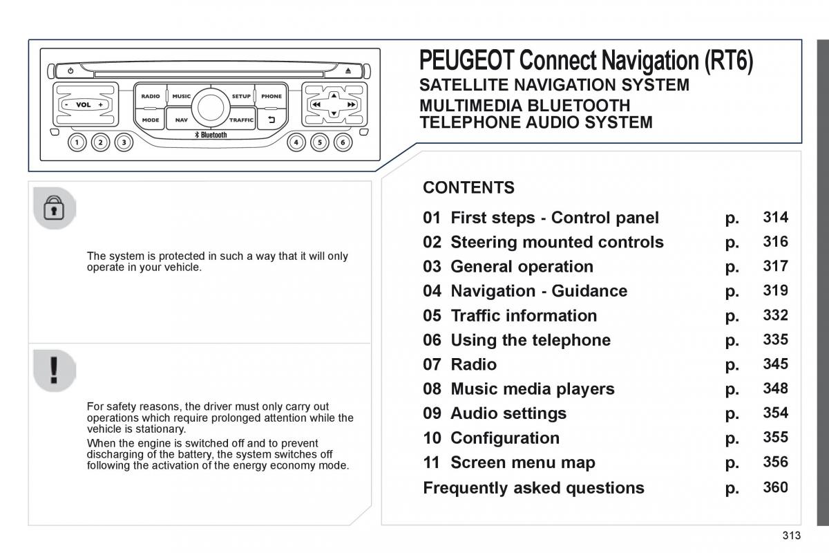 Peugeot 5008 owners manual / page 315