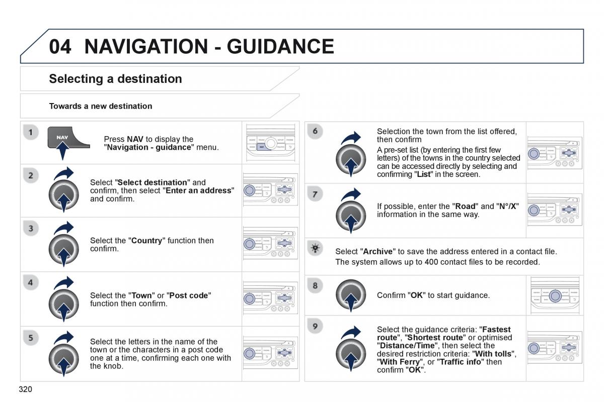 Peugeot 5008 owners manual / page 322