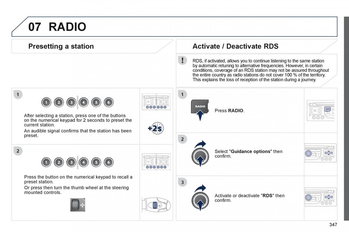 Peugeot 5008 owners manual / page 349