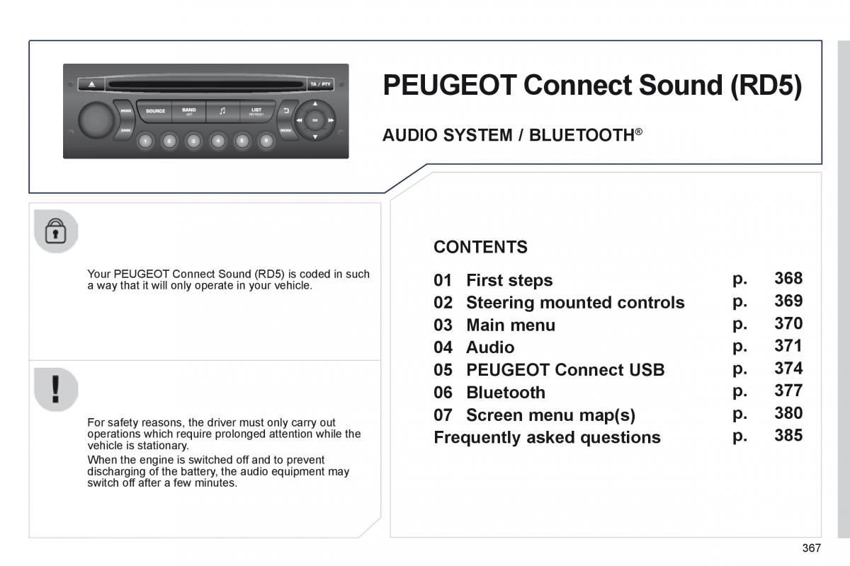 Peugeot 5008 owners manual / page 369