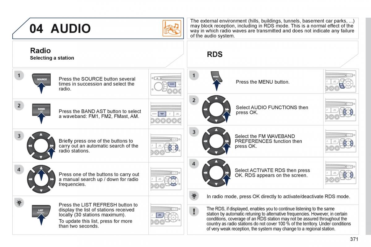 Peugeot 5008 owners manual / page 373