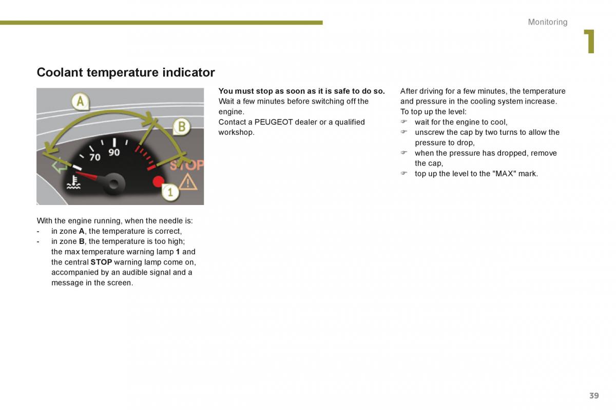 Peugeot 5008 owners manual / page 41