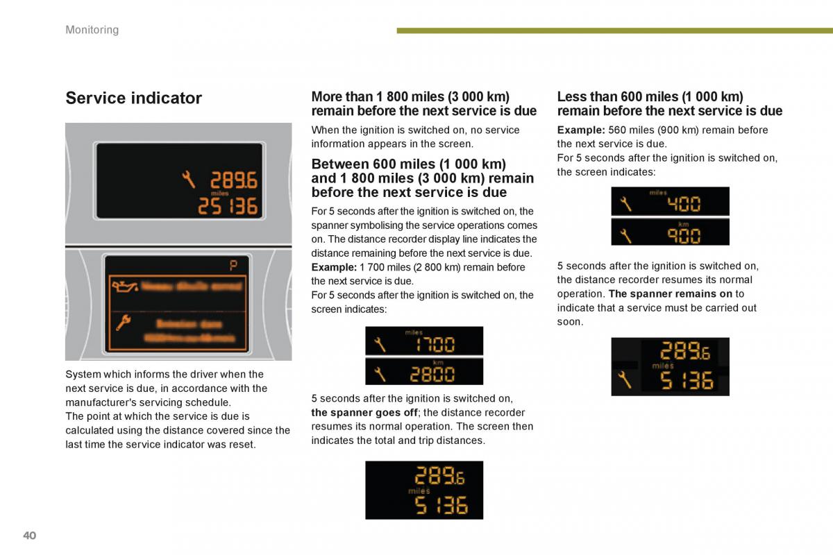 Peugeot 5008 owners manual / page 42