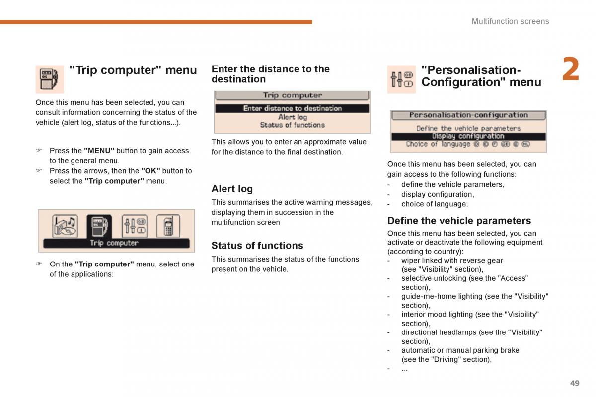 Peugeot 5008 owners manual / page 51