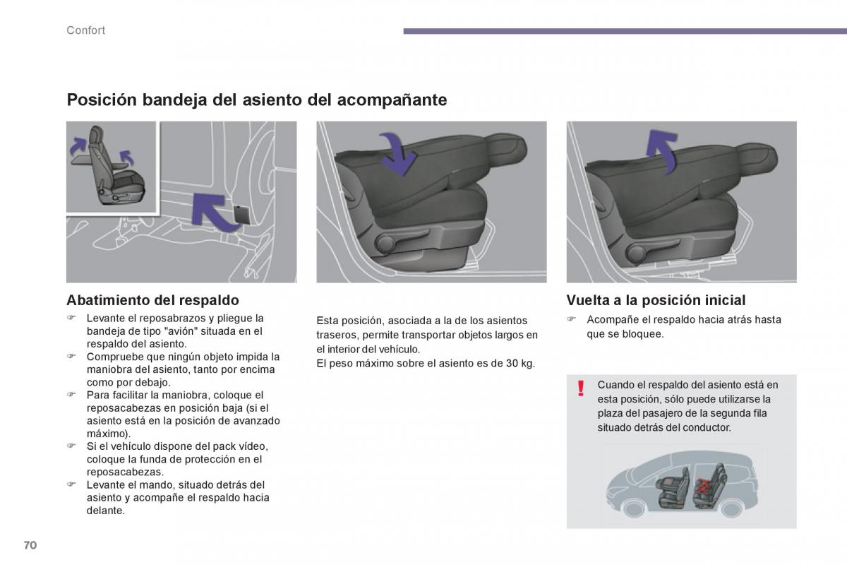 manual  Peugeot 5008 manual del propietario / page 72