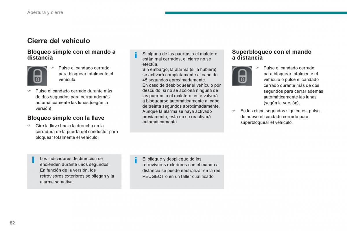 Peugeot 5008 manual del propietario / page 84