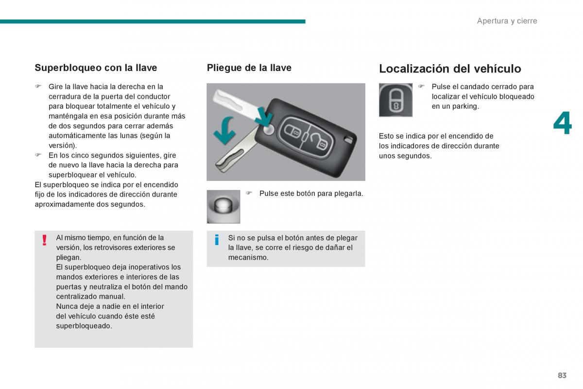 manual  Peugeot 5008 manual del propietario / page 85