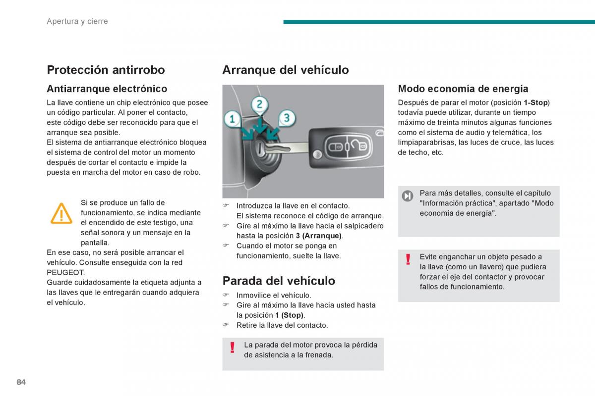 manual  Peugeot 5008 manual del propietario / page 86