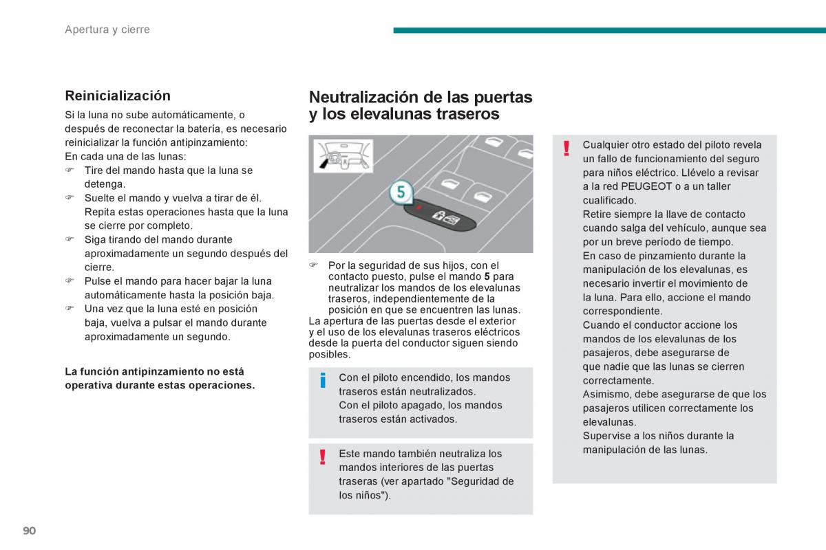 manual  Peugeot 5008 manual del propietario / page 92