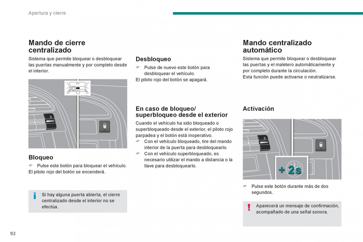 manual  Peugeot 5008 manual del propietario / page 94