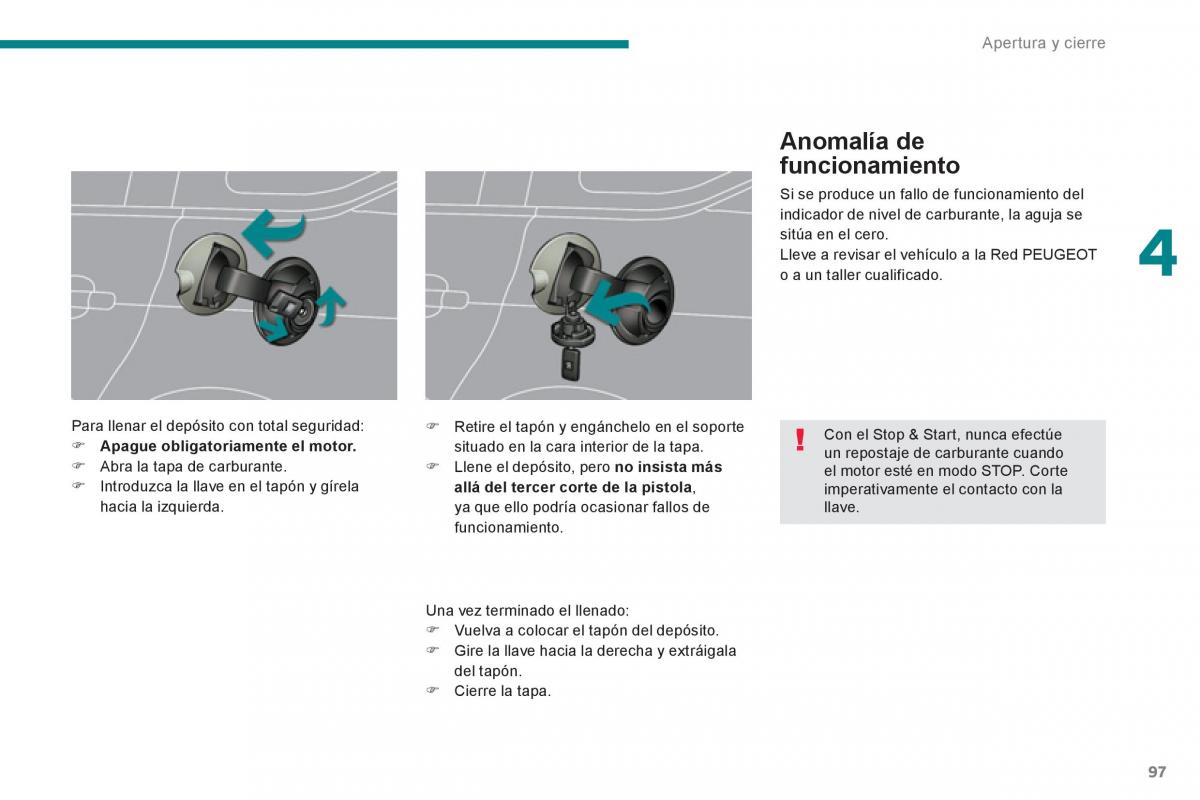 manual  Peugeot 5008 manual del propietario / page 99