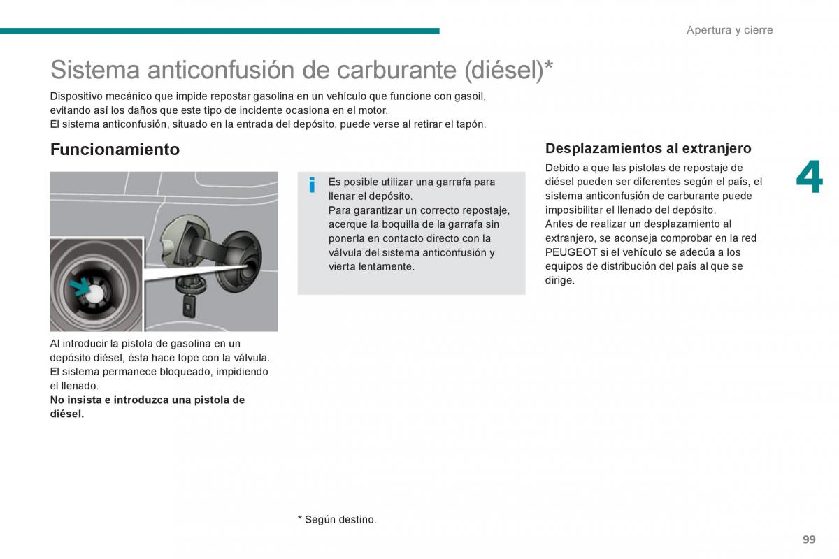 manual  Peugeot 5008 manual del propietario / page 101