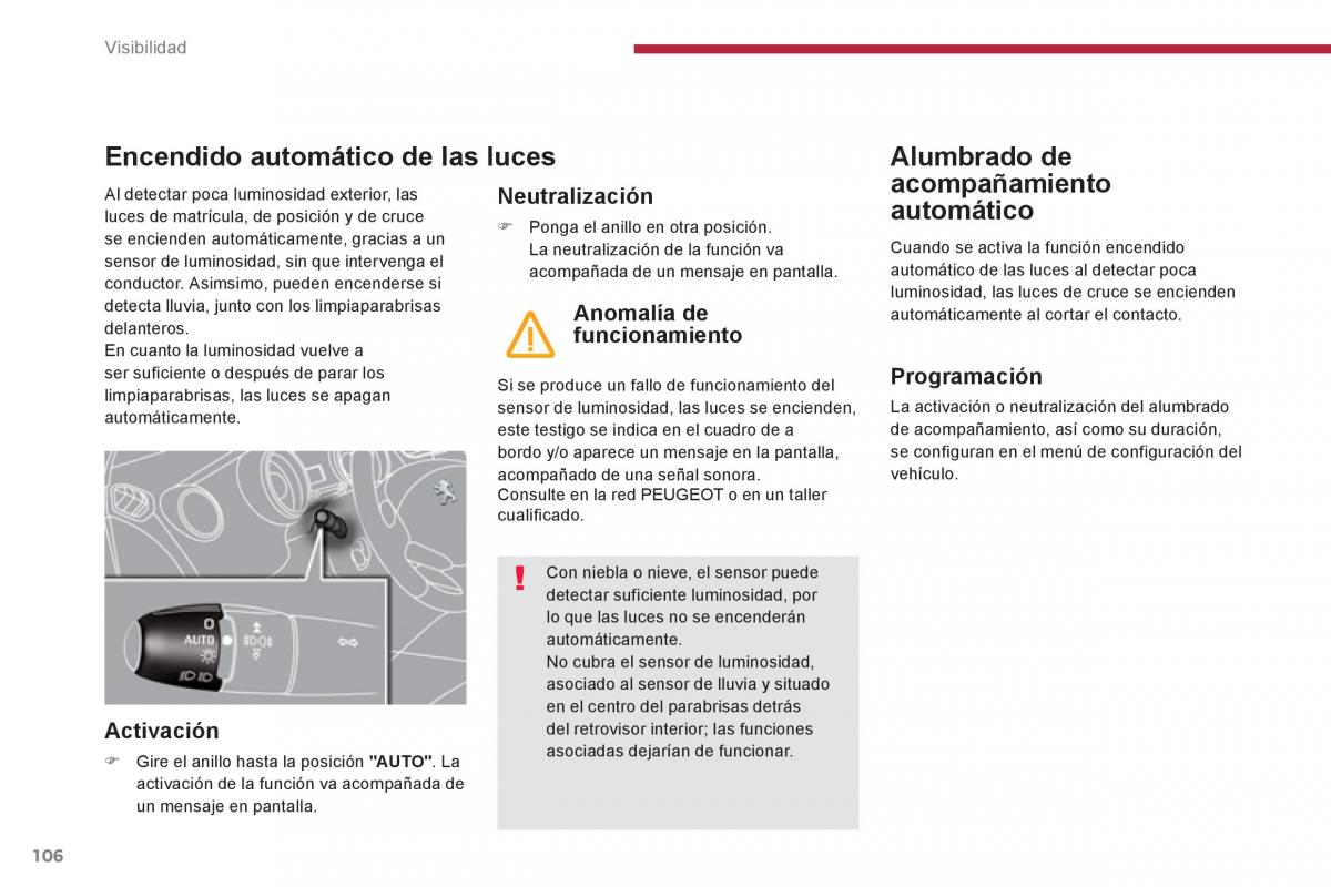 manual  Peugeot 5008 manual del propietario / page 108