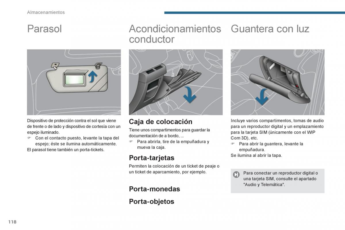 manual  Peugeot 5008 manual del propietario / page 120