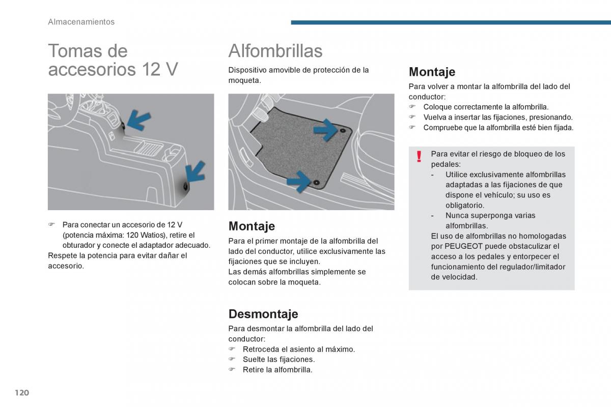 manual  Peugeot 5008 manual del propietario / page 122