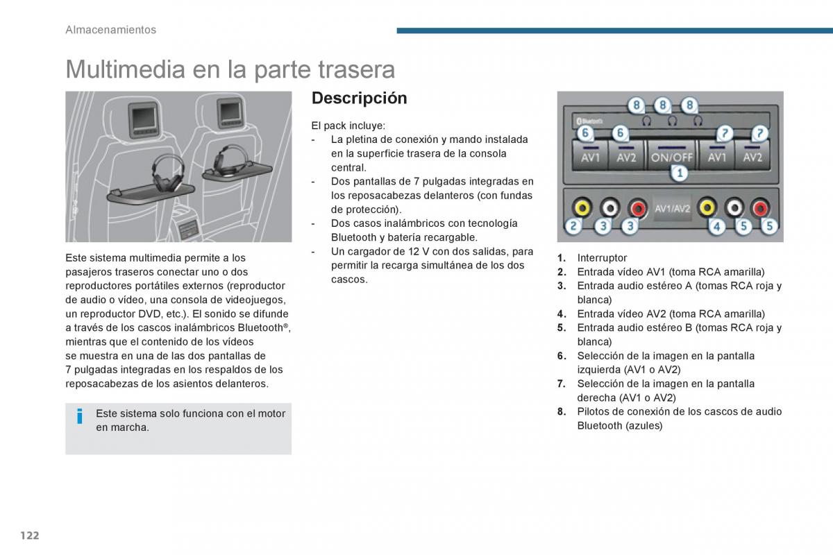 manual  Peugeot 5008 manual del propietario / page 124