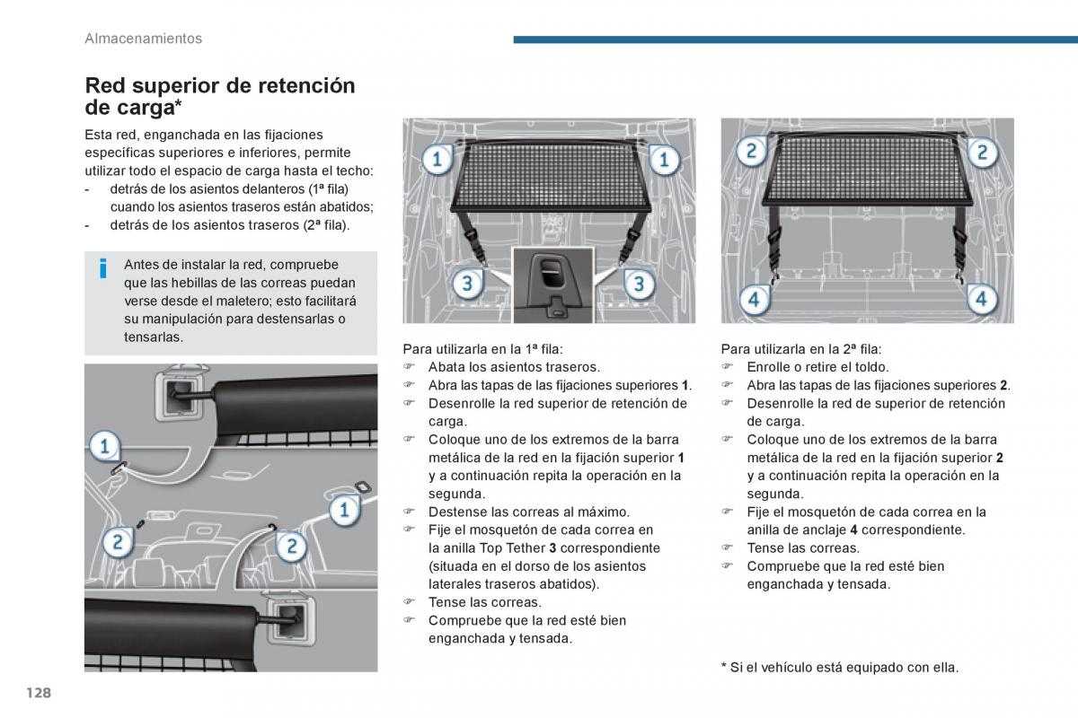 manual  Peugeot 5008 manual del propietario / page 130