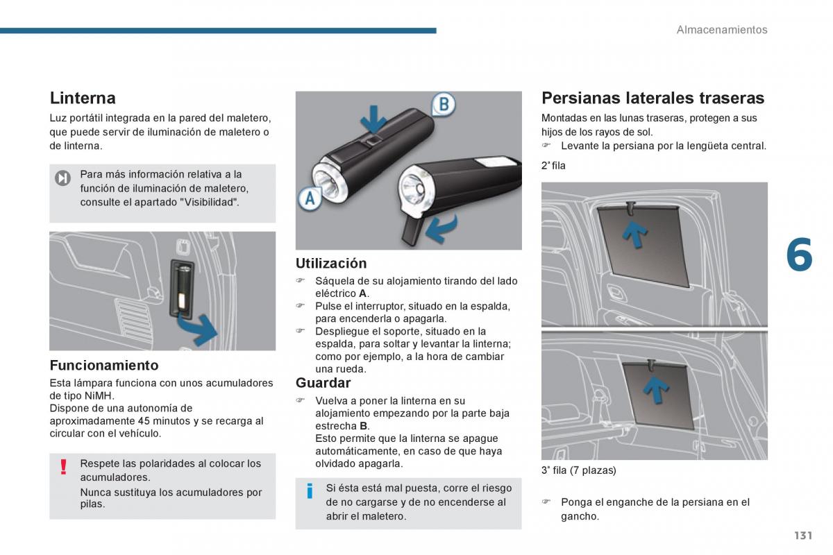 manual  Peugeot 5008 manual del propietario / page 133