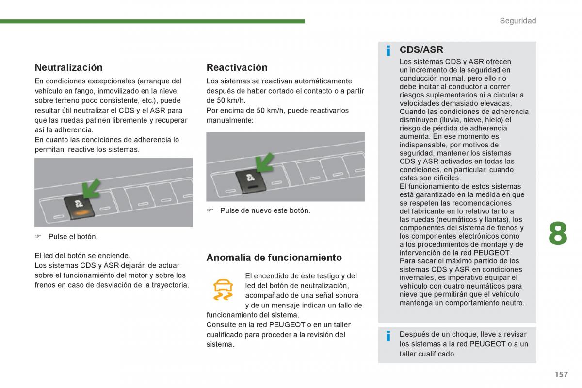 Peugeot 5008 manual del propietario / page 159