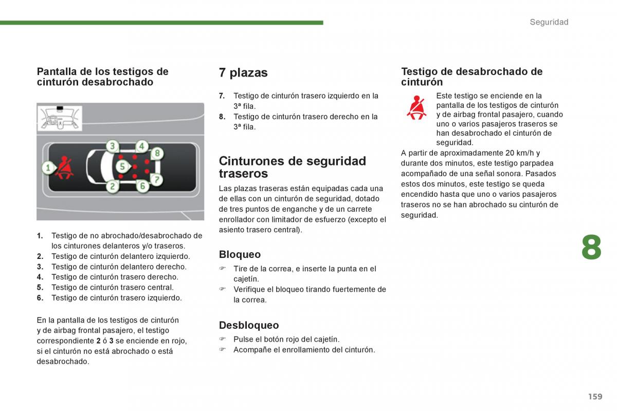 manual  Peugeot 5008 manual del propietario / page 161