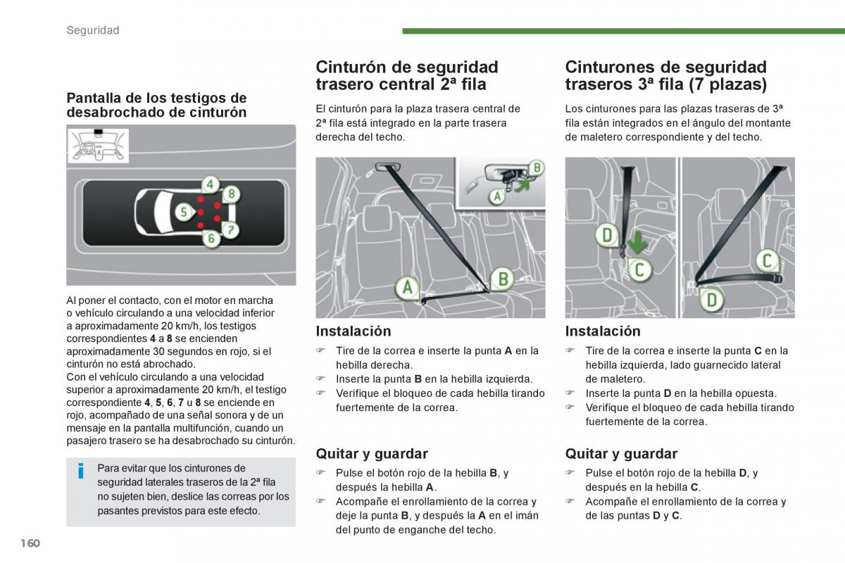 manual  Peugeot 5008 manual del propietario / page 162