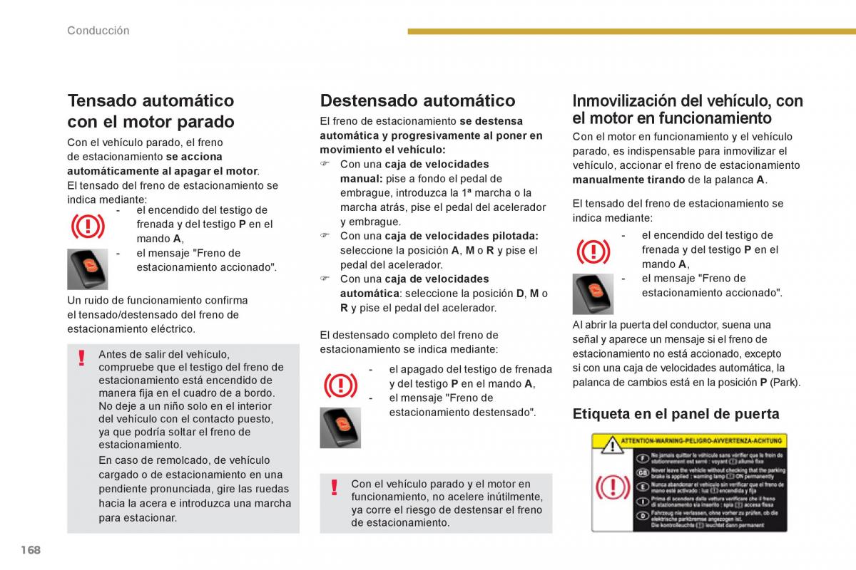 manual  Peugeot 5008 manual del propietario / page 170