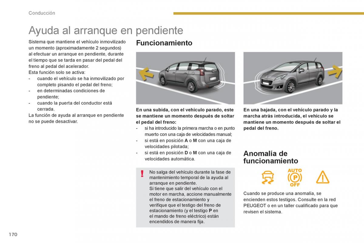 manual  Peugeot 5008 manual del propietario / page 172