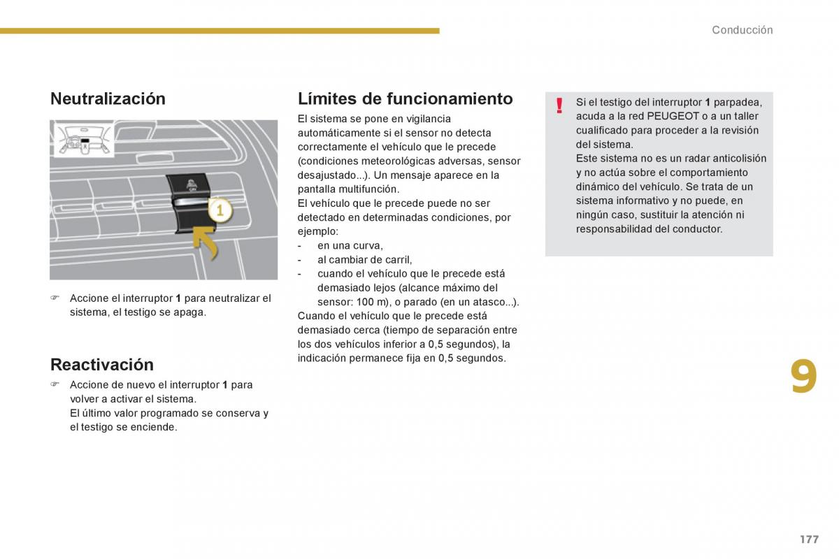 manual  Peugeot 5008 manual del propietario / page 179