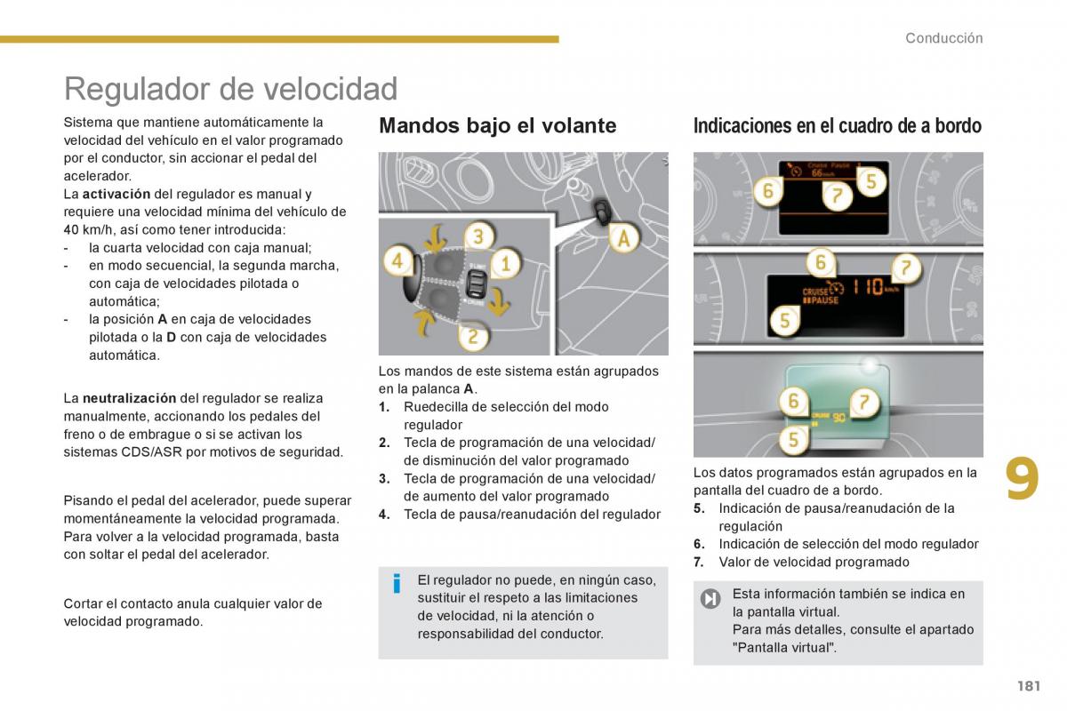 manual  Peugeot 5008 manual del propietario / page 183