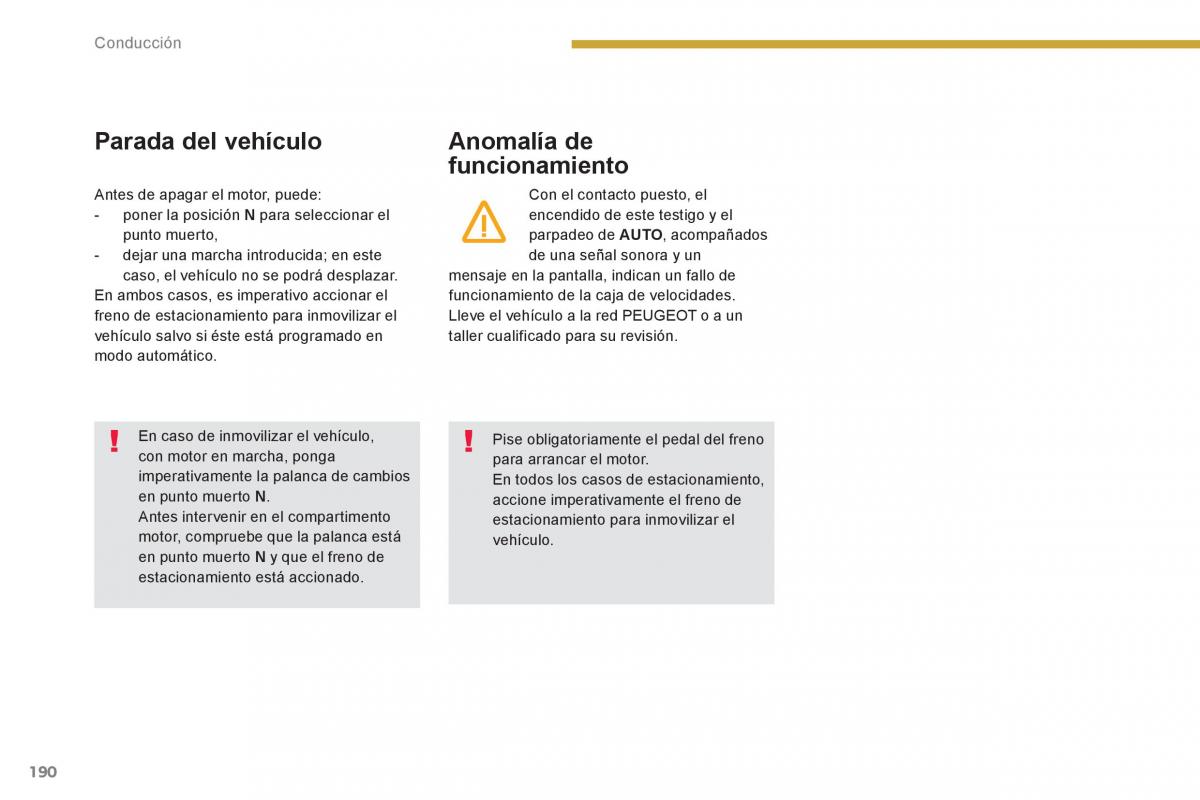 manual  Peugeot 5008 manual del propietario / page 192