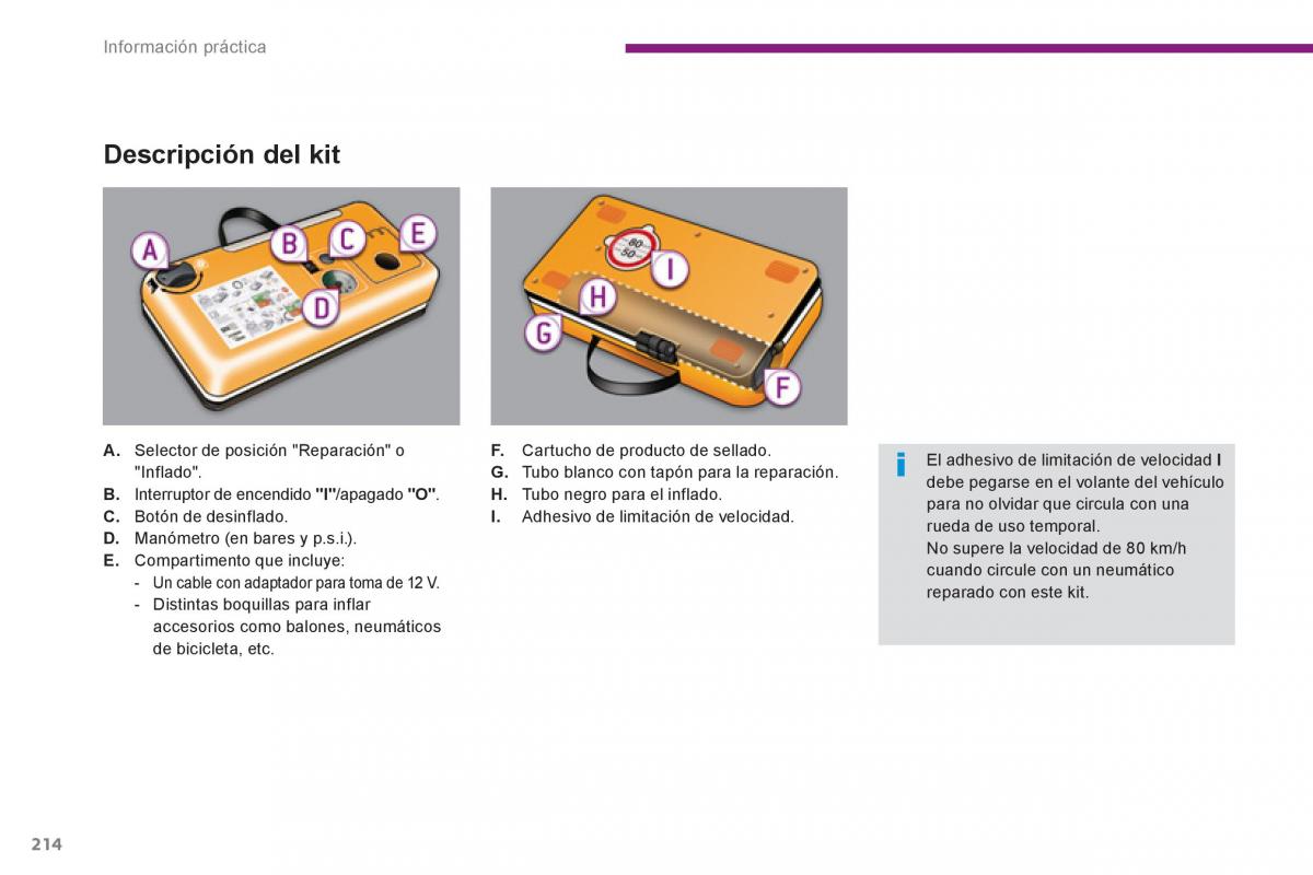 manual  Peugeot 5008 manual del propietario / page 216