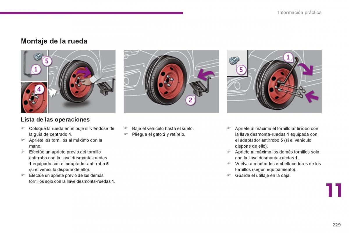 manual  Peugeot 5008 manual del propietario / page 231