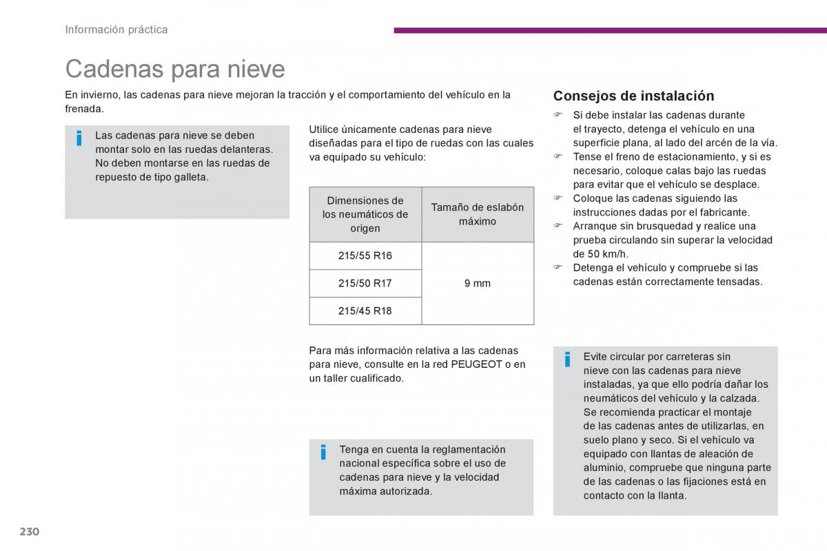 manual  Peugeot 5008 manual del propietario / page 232