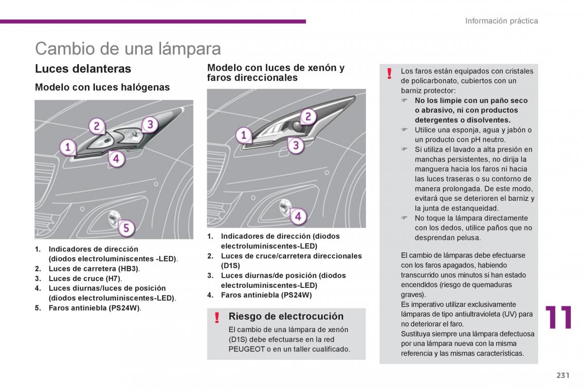 manual  Peugeot 5008 manual del propietario / page 233