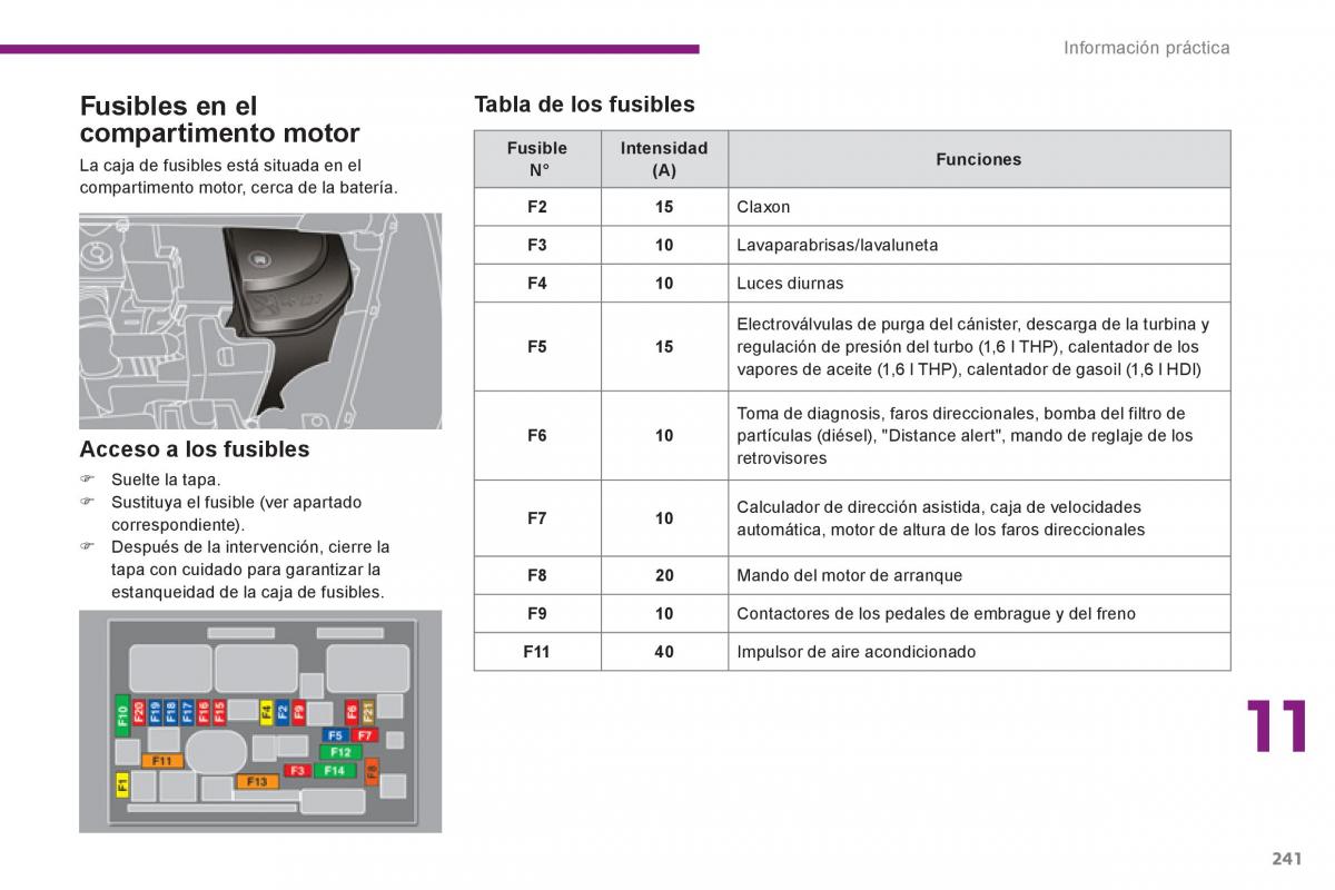 manual  Peugeot 5008 manual del propietario / page 243