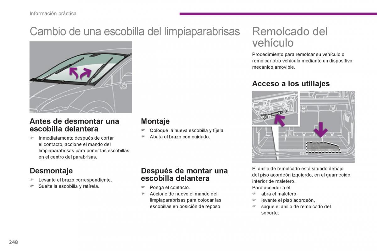 manual  Peugeot 5008 manual del propietario / page 250