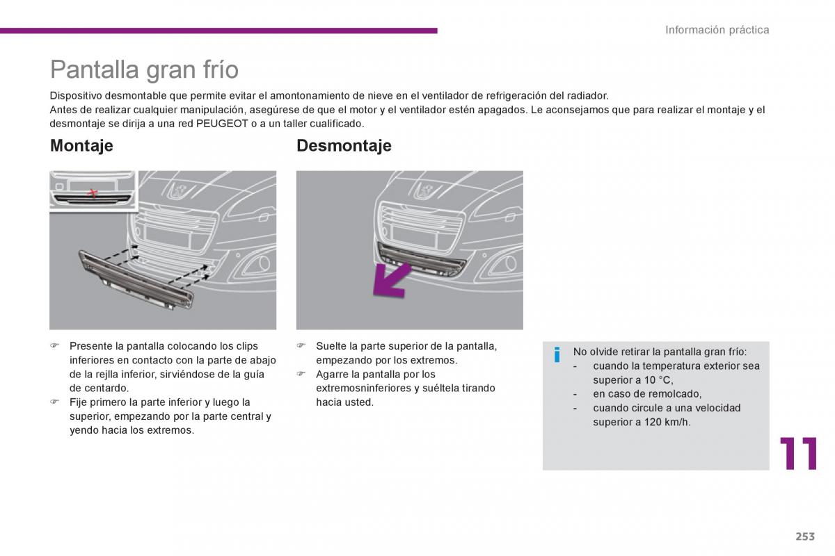 manual  Peugeot 5008 manual del propietario / page 255