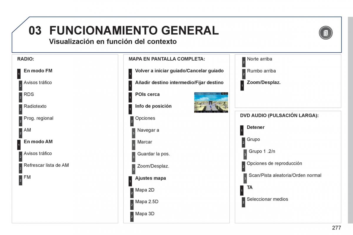 manual  Peugeot 5008 manual del propietario / page 279