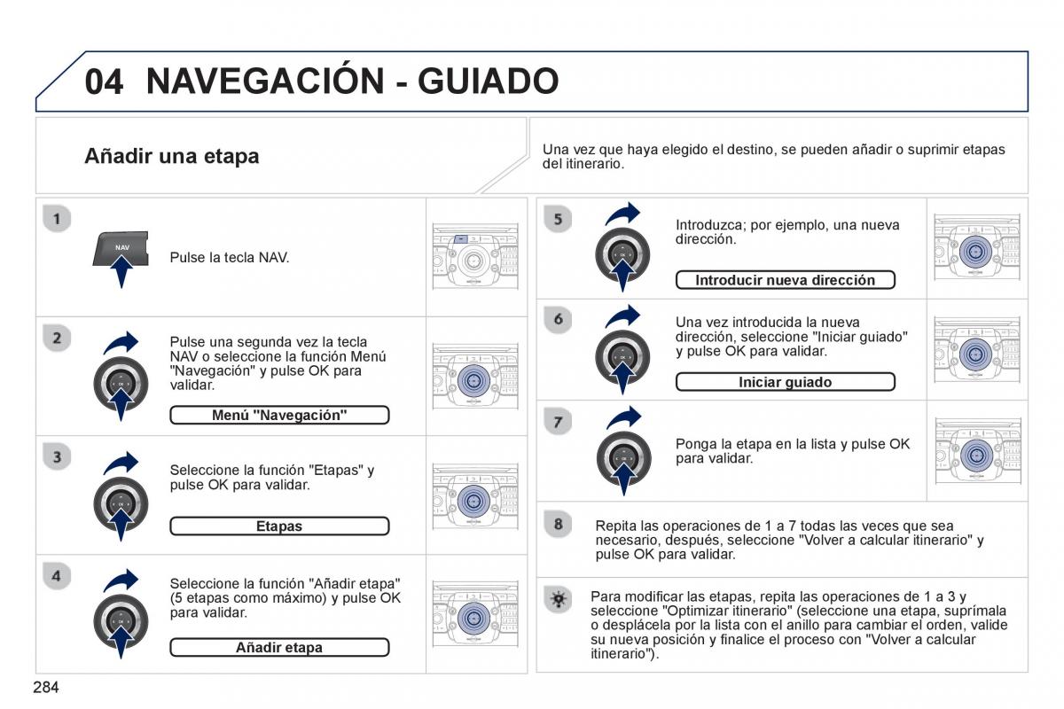 manual  Peugeot 5008 manual del propietario / page 286