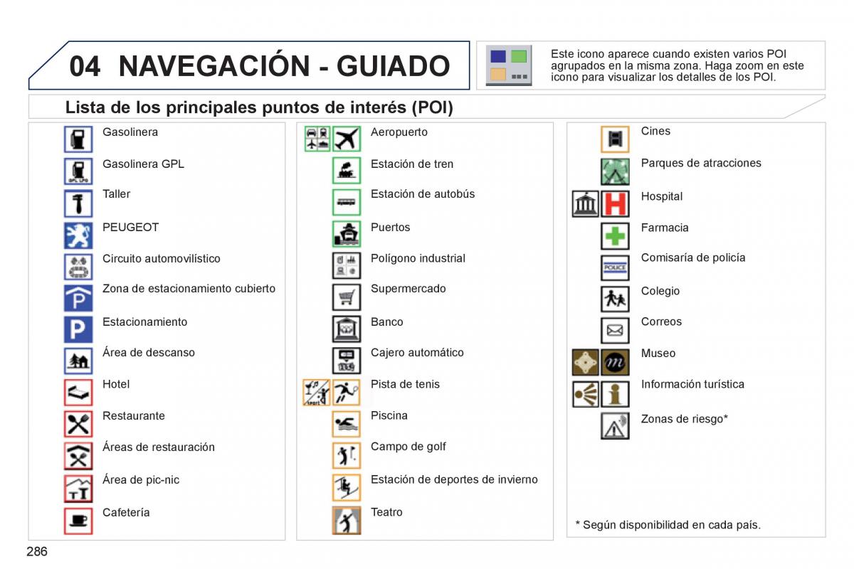 manual  Peugeot 5008 manual del propietario / page 288