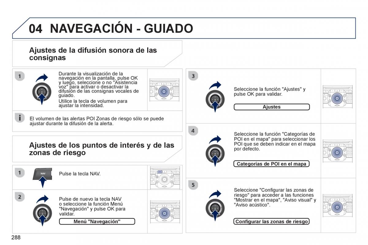 manual  Peugeot 5008 manual del propietario / page 290