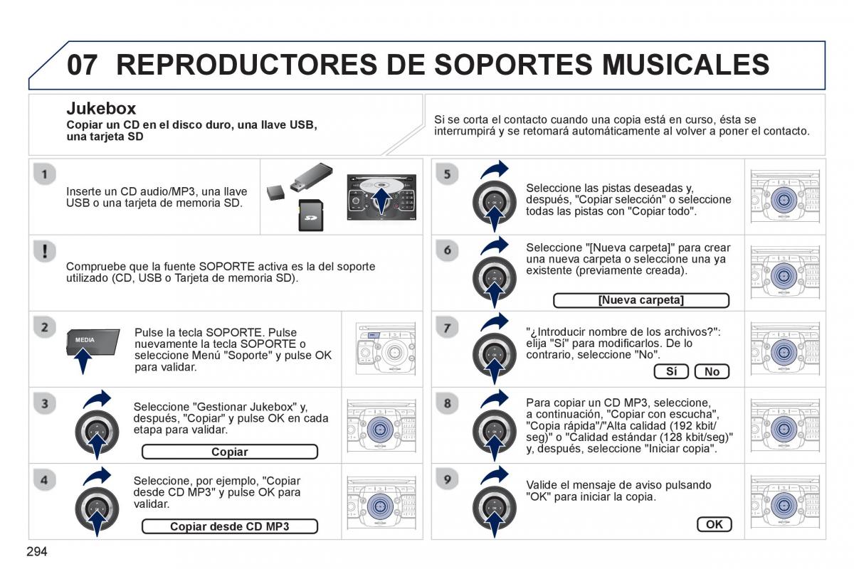 manual  Peugeot 5008 manual del propietario / page 296