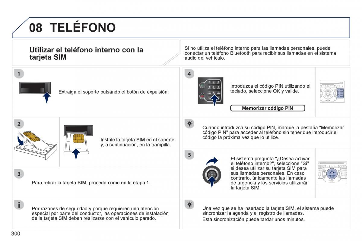 manual  Peugeot 5008 manual del propietario / page 302