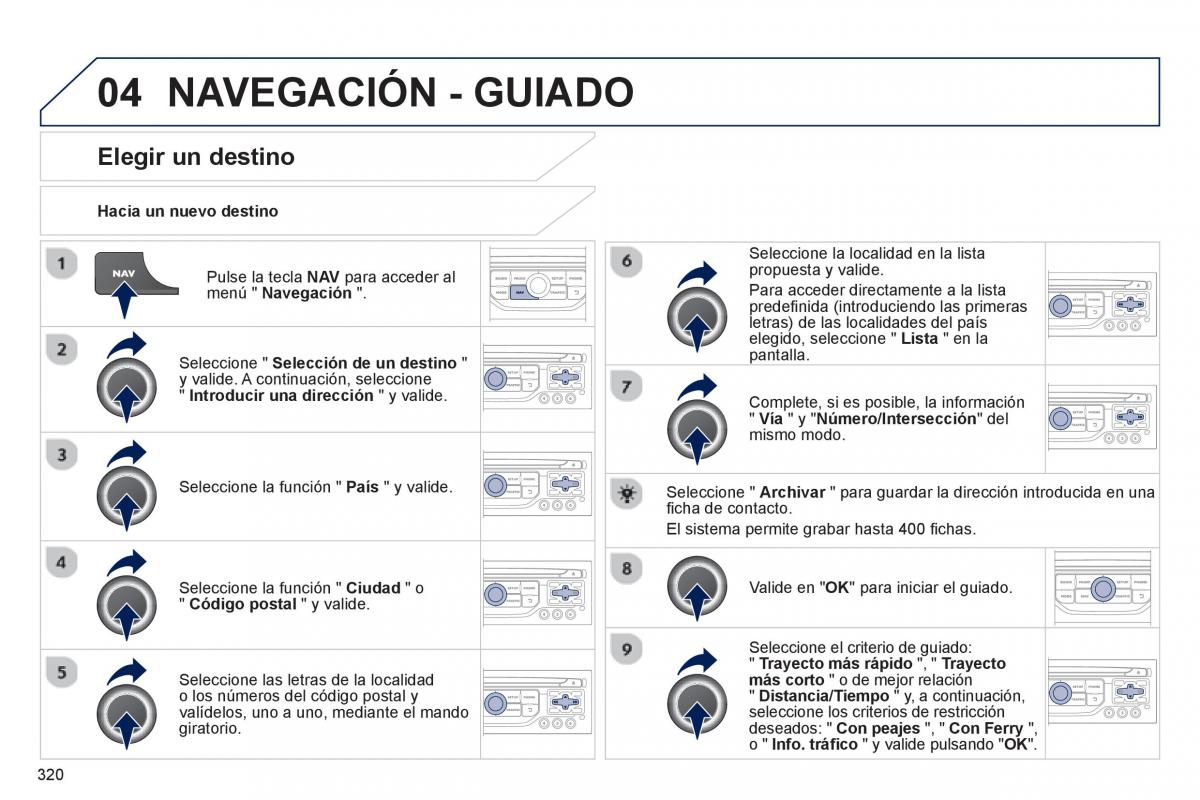 manual  Peugeot 5008 manual del propietario / page 322